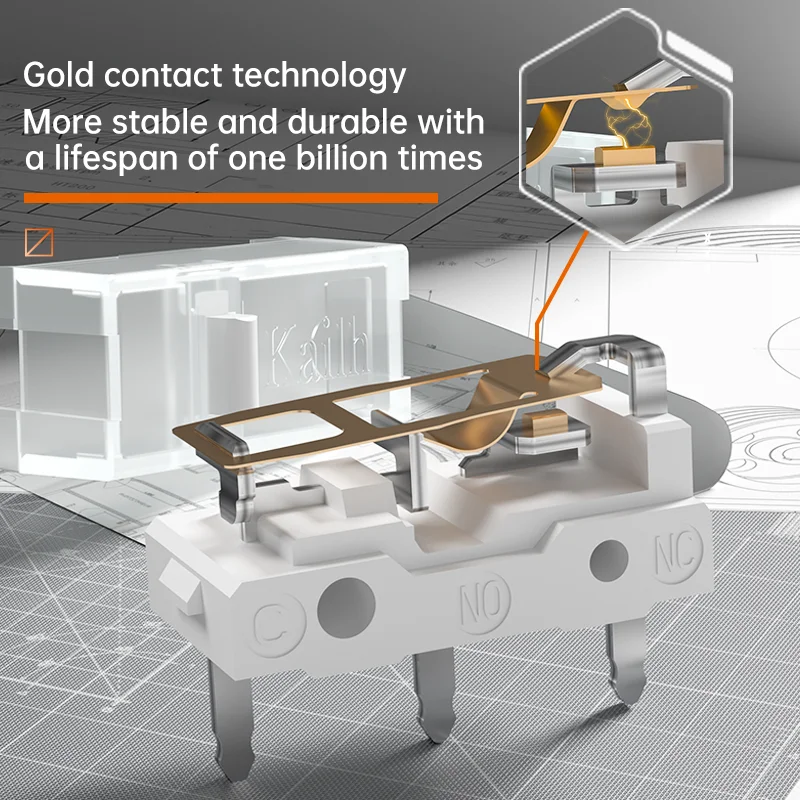 Kailh Sword-ratón para videojuegos, microinterruptor de 100 millones, 1/3/5 piezas, GM X