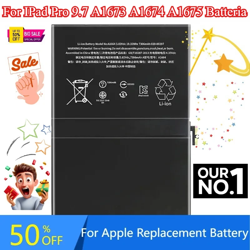 High Capacity 7306mAh iPad Pro Replacement Battery