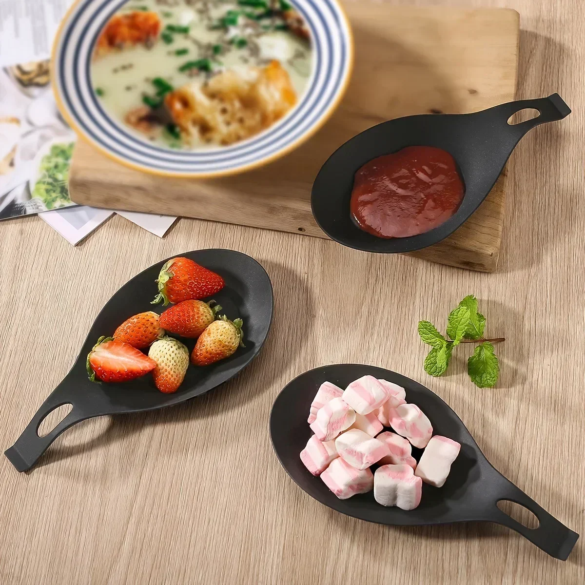 1/2/3pcs-Silicone Spoon Rest Spatula Holder Heat Resistant Utensil Placemat Tray Kitchen Tools