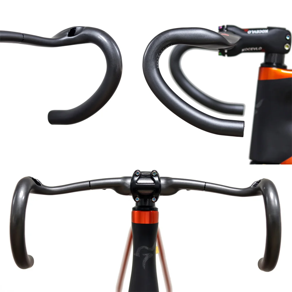 Kocevlo Carbon Fiber Bicycle Handlebar 31.8MM Reduce Resistance