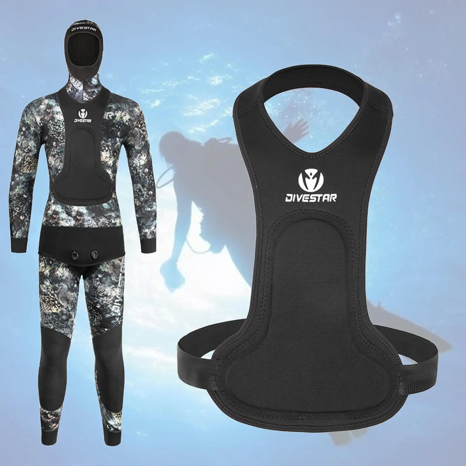 Professional Diving Breast Vest Speargun Top 8mm Neoprene Chest Loading Pad for Fishing Hunting Wetsuit Guard Spearfishing