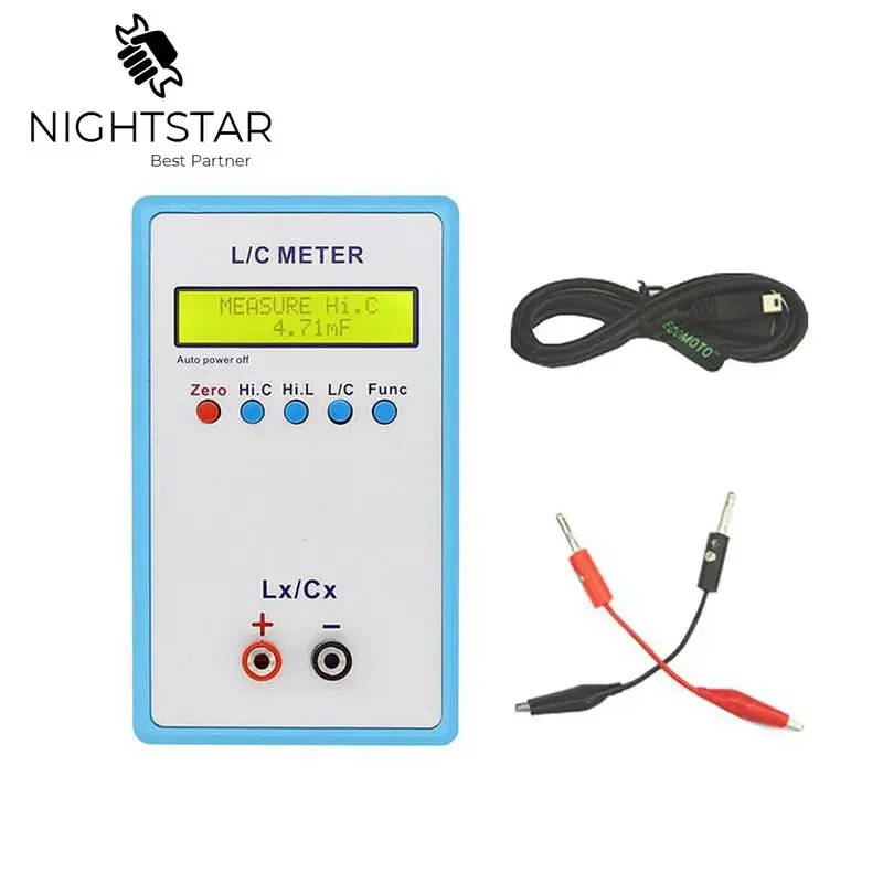 LC200A Inductance Inductor Capacitance Capacitor L/C Multimeter Meter Tester Capacitance Digital LCR Meter 5