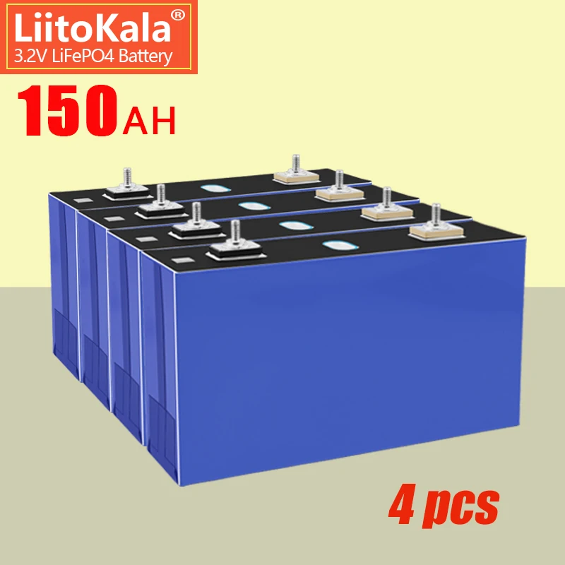 

4 шт. LiitoKala 3,2 В Ач Lifepo4 батарея 2C супер класса A DIY 12 в 24 в 48 в перезаряжаемый аккумулятор для RV солнечной системы хранения