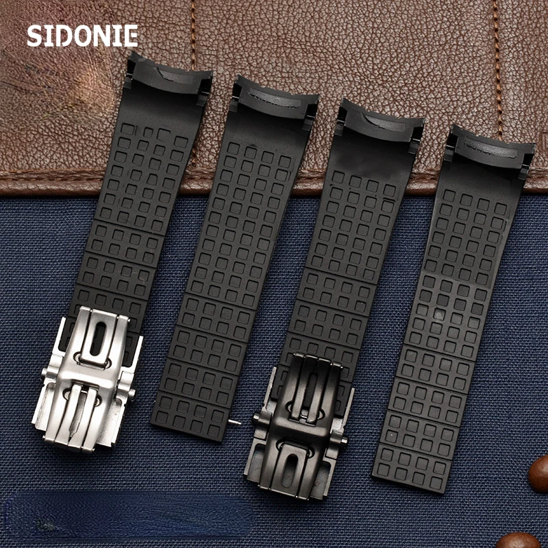 High-Performance Silicone Watch Strap - Waterproof & Sweat-Proof, 23mm, Durable Rubber for Men