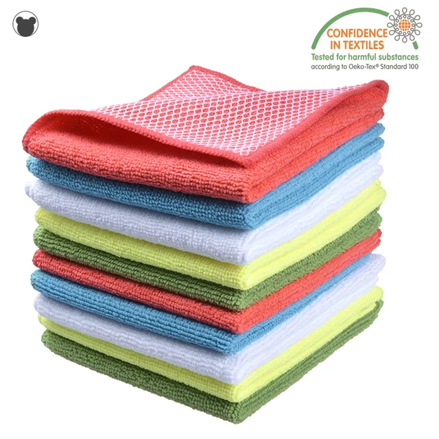 Set of 16 Wash Dish Cloths Dish Rags Cleaning Clothes Kitchen Absorbent 12  x 12