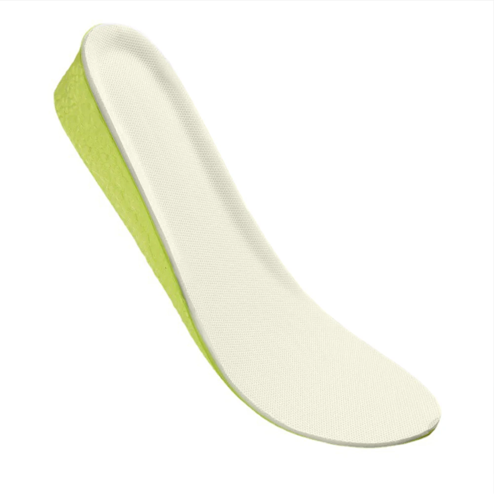 Height Increase Insole Boost Insoles Green Memory Foam Shoe Sole Pad Breathable Comfortable For Men Women Feet Care 1.5-3.5cm