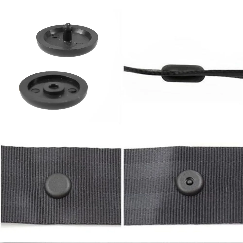 10Pcs Seat Belt Stopper Car Parts Black Plastic Safety Spacing Limit Buckle Clip