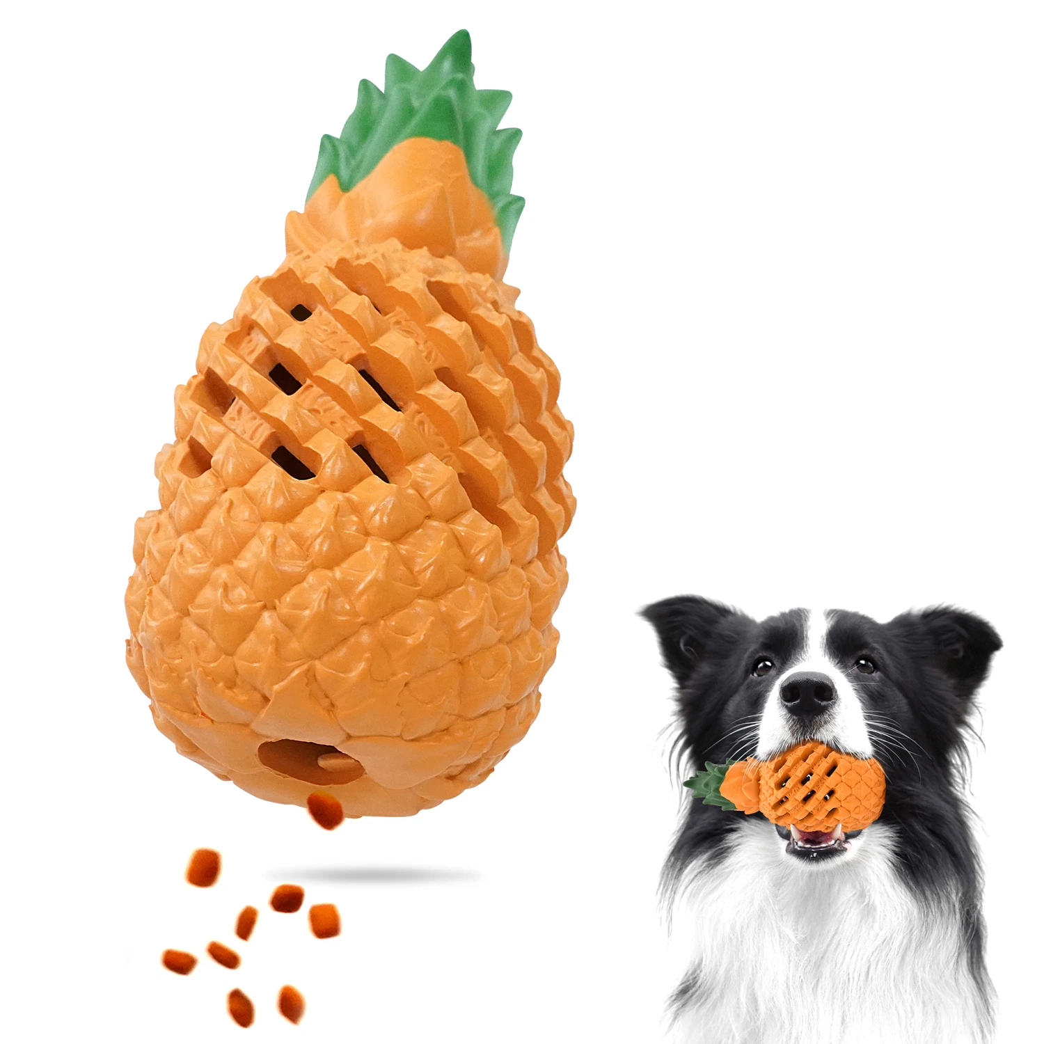 

Tough Indestructible Dog Chew Toys Pineapple for Aggressive Chewer Dog Dental Clean Chews Toy for Large Dogs Puppy Accessories