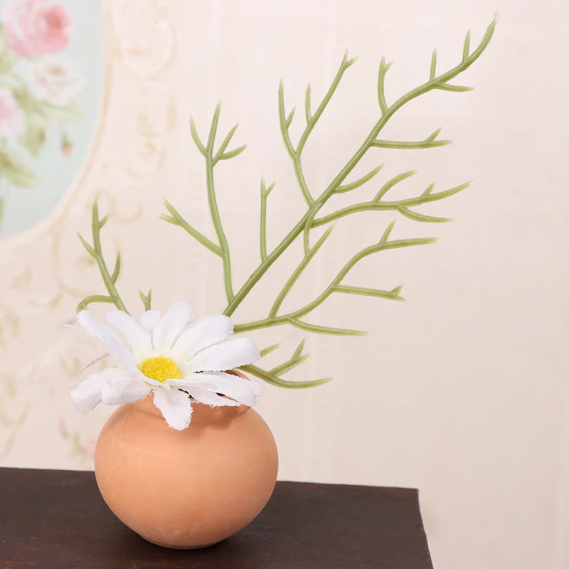 1:12 Puppenhaus Miniaturen Decora Vase Mini Terrakotta Blumen Topf DIY Puppenhaus Küche Lebensmittel Lagerung Glas DIY Szene Rollenspiel – Detail 7