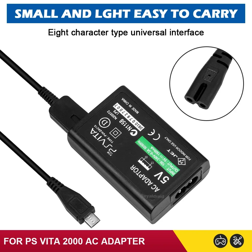 NEW EU/US Plug Home Charger Power Supply 5V AC Adapter USB Charging Cable Cord For PlayStation Psvita Slim PS Vita 2000 PSV 2000