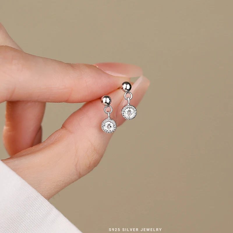 أقراط مرصعة بدلاية على شكل قطرة ماء من الزركون الف...