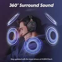 NUBWO G06 Dual Wireless Gaming Headphones 2.4GHz Bluetooth 5.3 Headsets Gamer with Microphone for PS5, PS4, PC, Mobile, Switch - Image 4