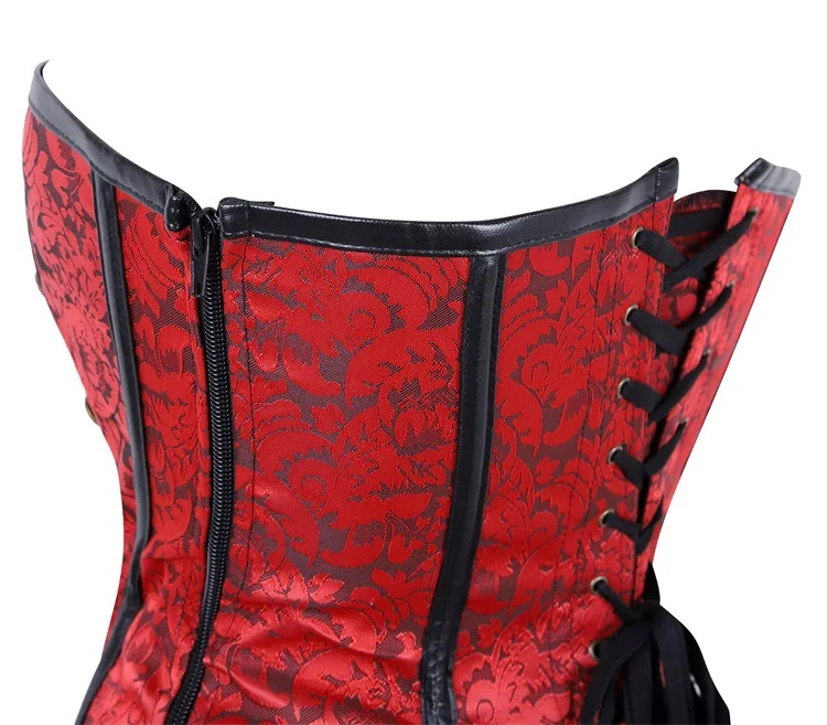 Women Retro Punk With Cape Steel Court Corset Zipper Gothic Belted Waistcoat