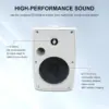 Herdio 6.5 Inch 400W Outdoor Passive Speakers Wall Mount Speakers Wired Waterproof With Powerful Bass For Patio Garden Poolside 3