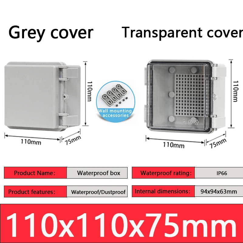Outdoor Waterproof ABS Plastic Junction Box with Ear Tabs