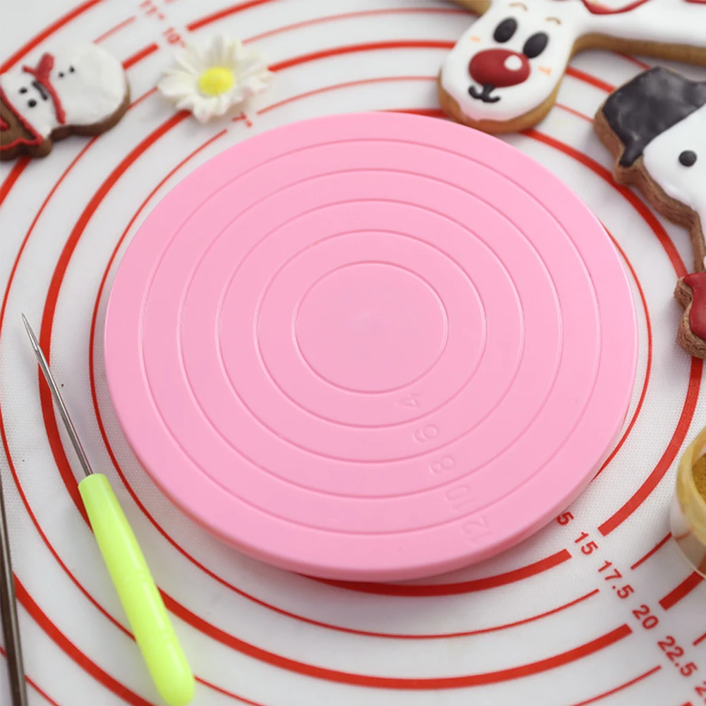 Revolving Icing Decorating Turntable 11 Inch Plastic Cake Turntable  Rotating Cake Stand Spinner Baking Accessories Kitchen Tools - AliExpress
