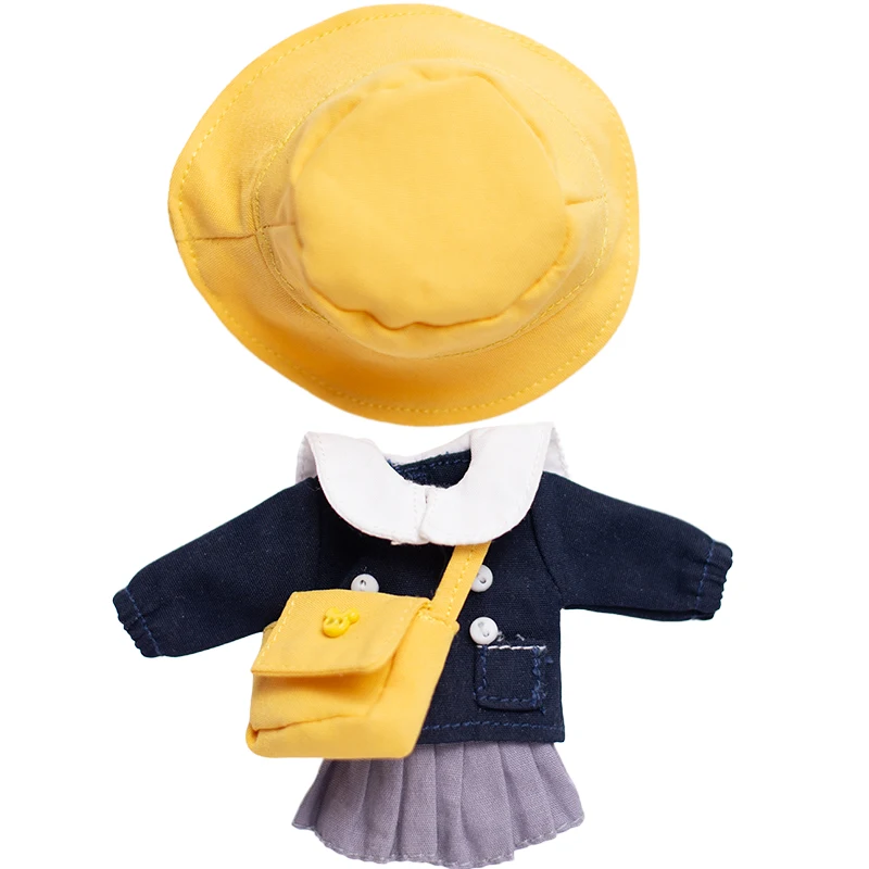 Ob11 Doll Handmade Clothes Kindergarten School Uniform Suit With Yellow Hat Bag Shirt Shorts or Skirt For Obitsu11, GSC, Molly 6