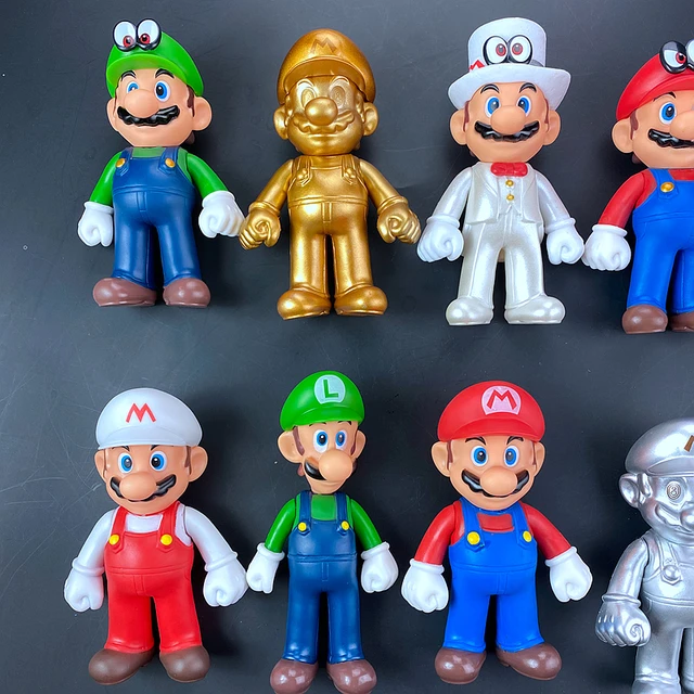 Super Mario Bros Anime Figures Toys Mario Luigi Bowser Yoshi PVC Action  Figure Model Collection Kids Toys for Boys Birthday Gift - AliExpress