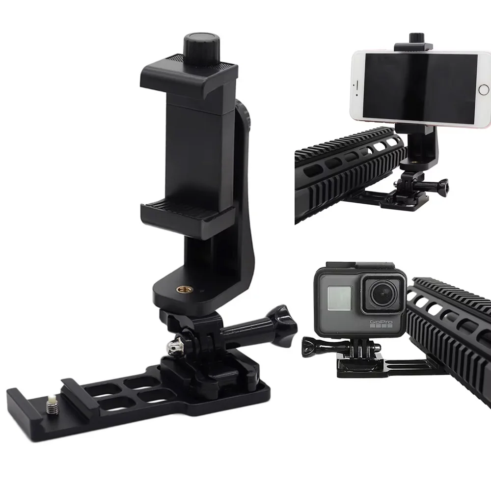 Support De Montage Pour GoPro Sur Rail Picatinny/Weaver 20 Mm – Universel – NEUF