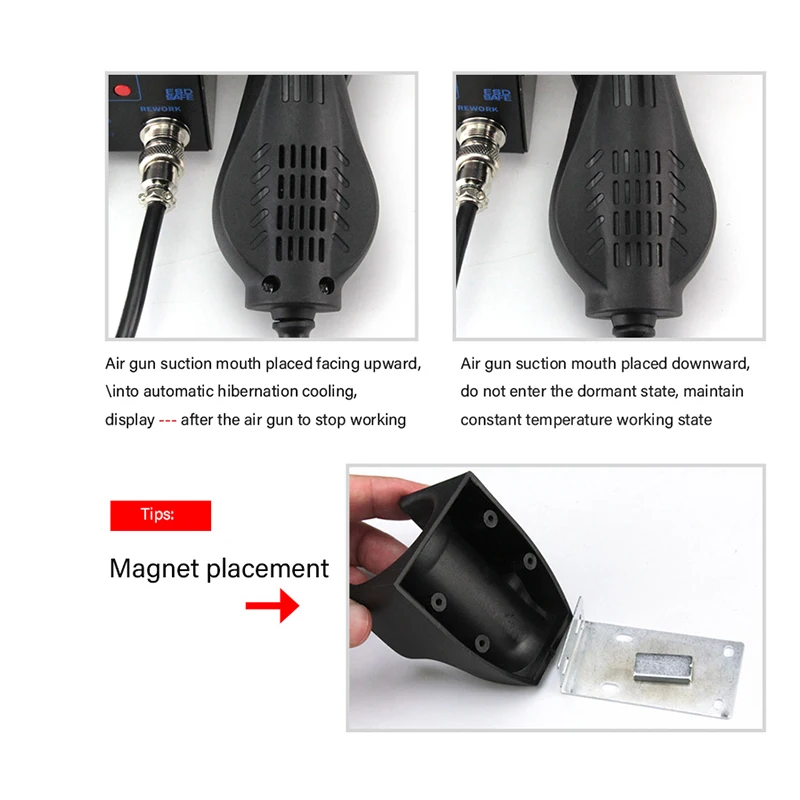 ZB SS-872 Desoldering Rework Station 3 in 1 Hot Air BGA Soldering Stations 605W Soldering Rework Tools With Electric Iron