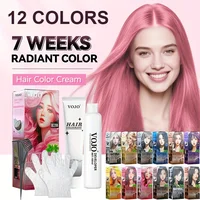 Ensemble de teinture pour cheveux colorée, 12 couleurs disponibles, sûrs et durables, unisexe adulte, coiffure normale, Kit de teinture pour cheveux, couleur de cheveux festive 1