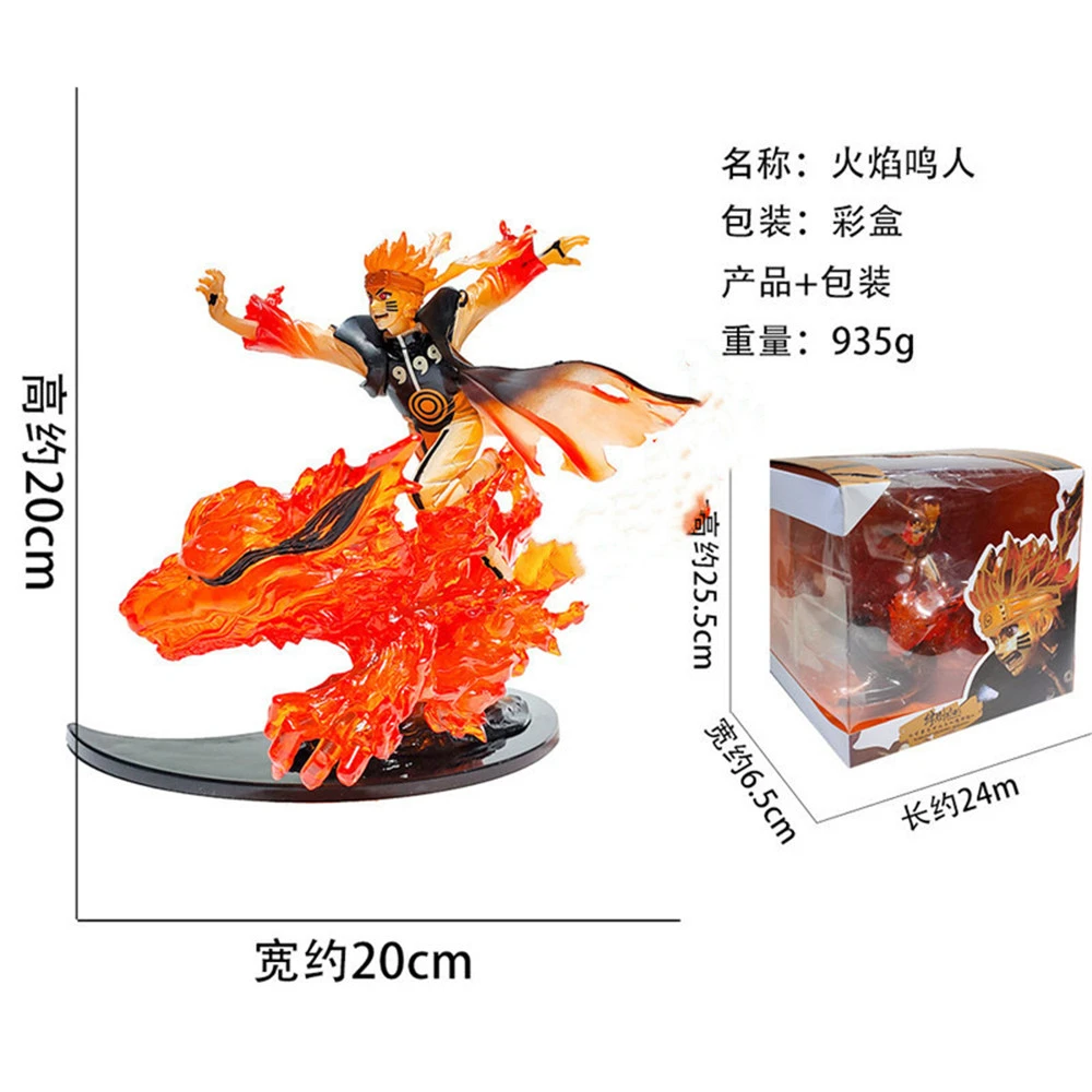 Anime Naruto Uzumaki Naruto Kyubi Version Pvc Action Figure Statue