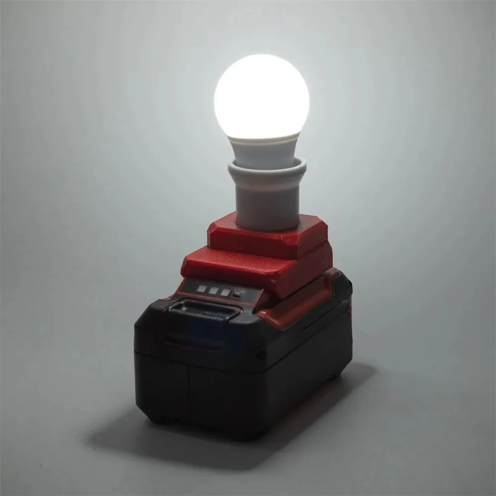 Portable LED Work Light for OZITO 18V X-Change Li-ion Battery E27 Base Adapter Wear 5W Ball Bulb for Camping Light camping light portable lanterns camping lamp camping lantern