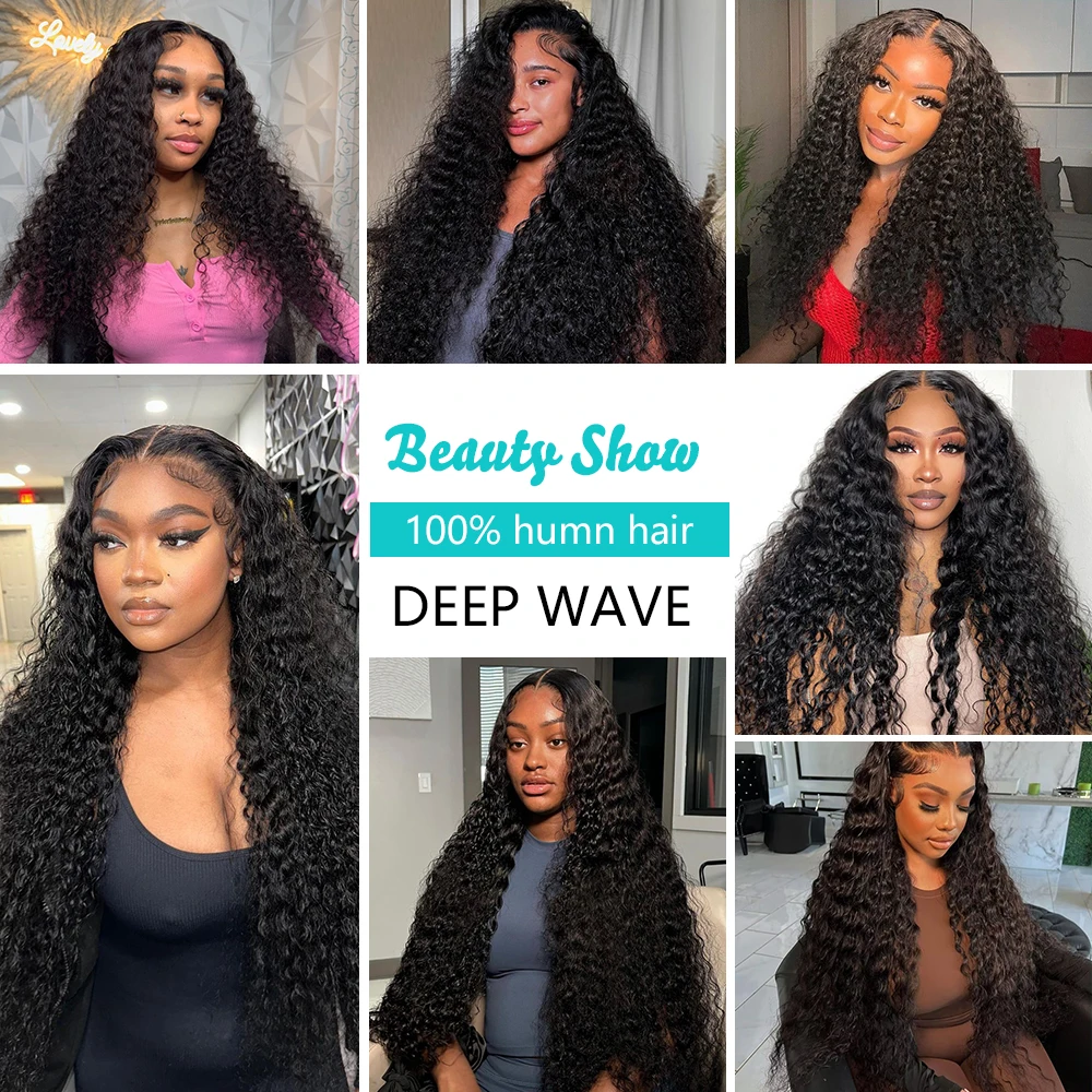 Deep Wave Bundles 3 PCS Natural Color 100% Remy Human Hair Bundles 10-40 Inch 100 Gram Per Bundle Sew In Quick Weave Bundles 6