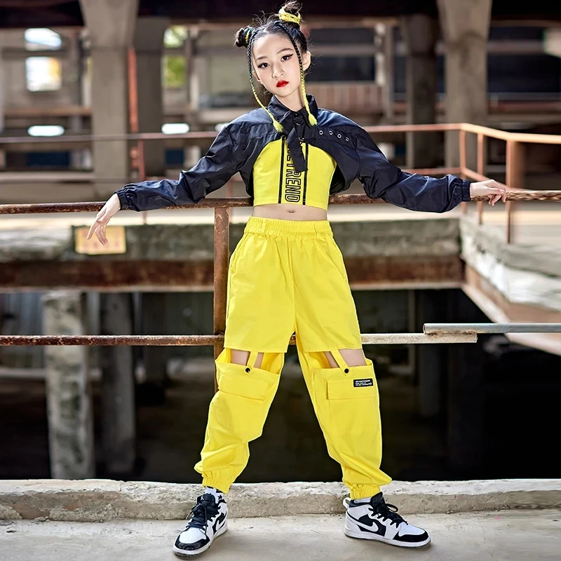 Kids-Jazz-Dance-Costume-For-Girls-Hip-Hop-Clothes-Kpop-Street-Dance ...