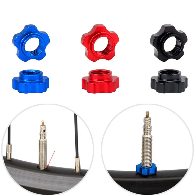 Bicycle Tubeless Presta Valve Schrader Valve Conversion Nut Adapter Rim Conversion Nut Installation Wrench bicycle valve adapter bicycle tubeless valve bicycle valve bicycle valve accessories bicycle tire valve nut bicycle valve replacement