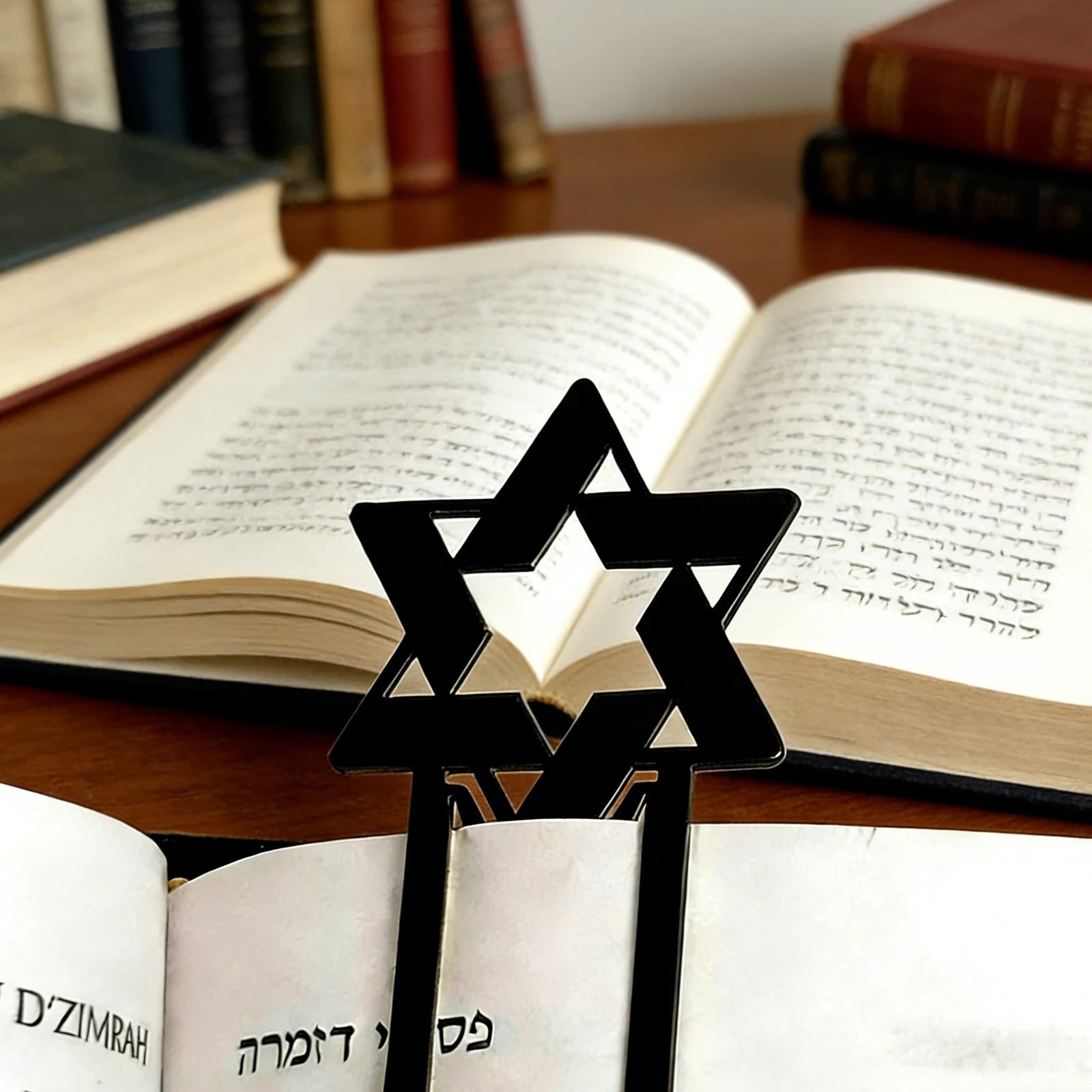 맞춤형 다윗의 별 책갈피, 새겨진 텍스트 로고 펜던트, 스테인리스 스틸 쥬얼리, 남녀 공용 개인 맞춤 부적, 유대교 선물