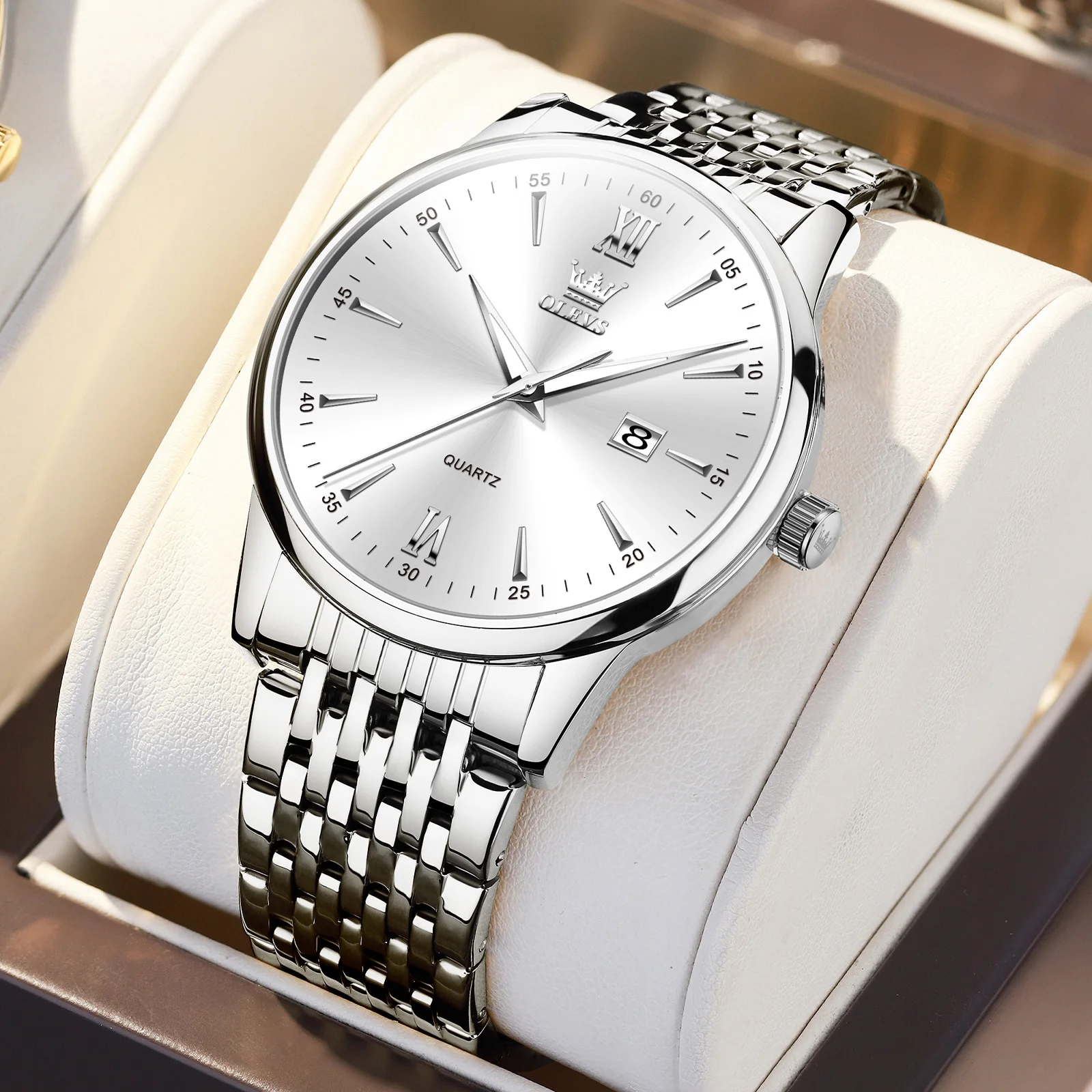 

TAXAU Simple Casual Watch for Men Original Stainless Steel Waterproof Quartz Man Wristwatch Calendar Sports Watches Montre Homme