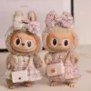 17cm Labubu Doll Clothes Advanced luxury design customization Heartbeat Macaron Labubu Doll Clothes Changing clothes Pendant set 1