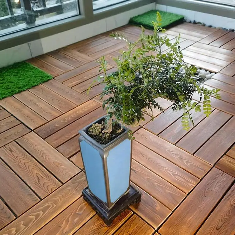 3-Pack Wooden Outdoor Patio Flooring 3