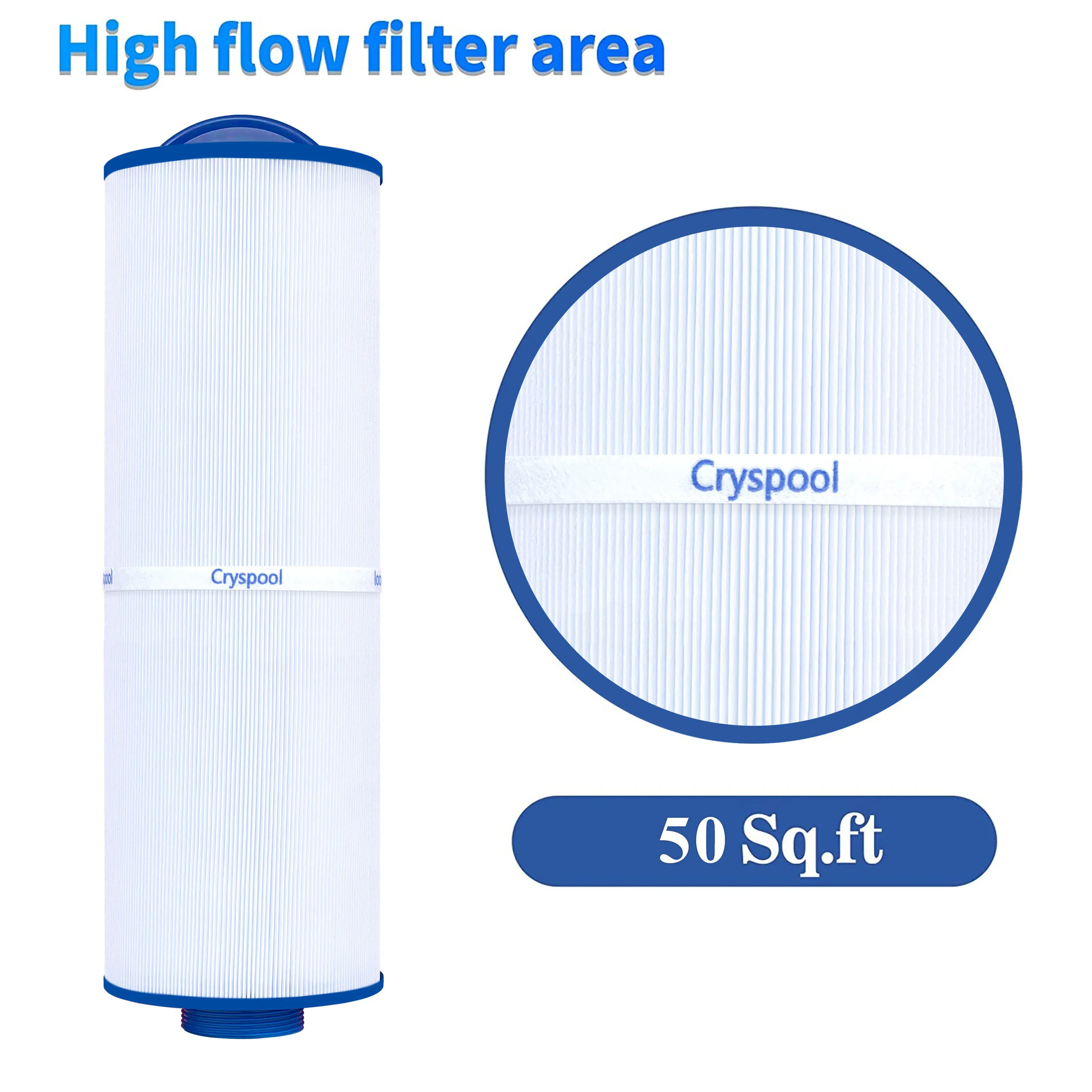 Cryspool Spa Filter Compatible with 20690 Marquis hot tub Filter, Unicel 5CH-512,50 sq.ft., 2 Pack 6