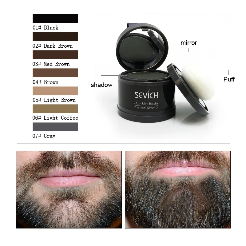 Hair Coloring Product Beard Coloring Pen Waterproof Beard Filler Beard Hair Shadow Powder Root Cover Up Concealer Fill In Thinning Instantly Modify Fluffy Powder