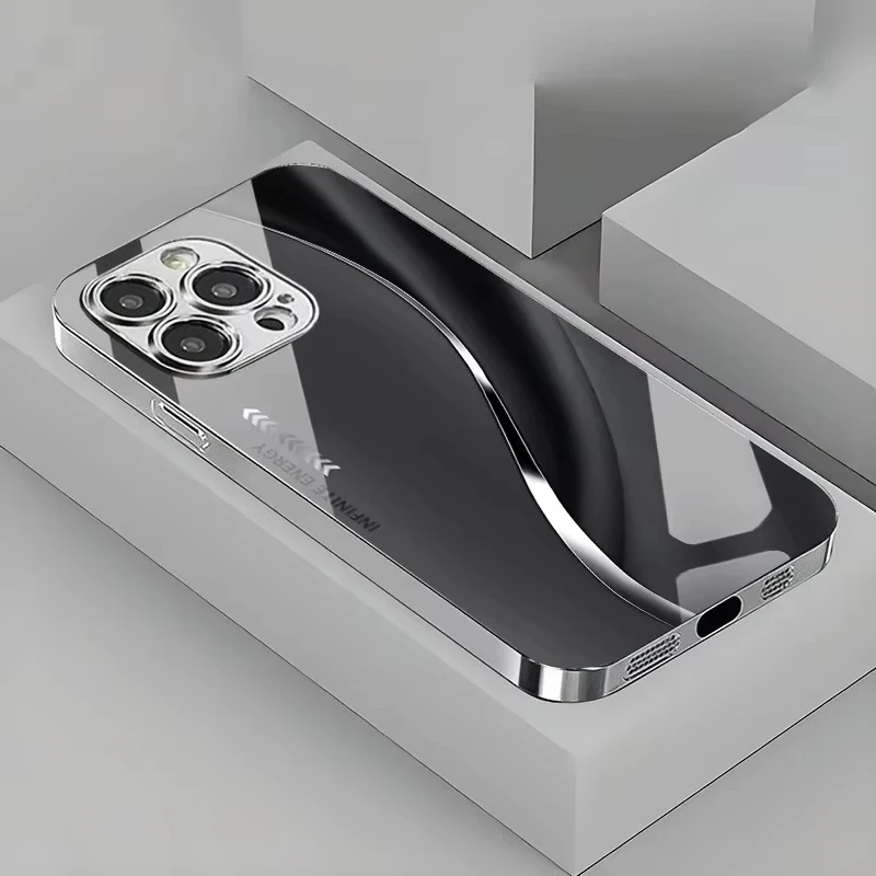 Gradient Minimalist Electroplated Phone Case Cover