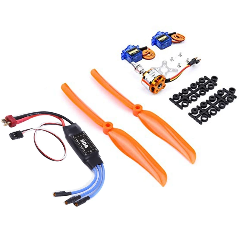 

2212 1400KV бесщеточный двигатель + 30A ESC + SG90 сервопривод + 8060 Propeller для FPV Самолет RC Accessories