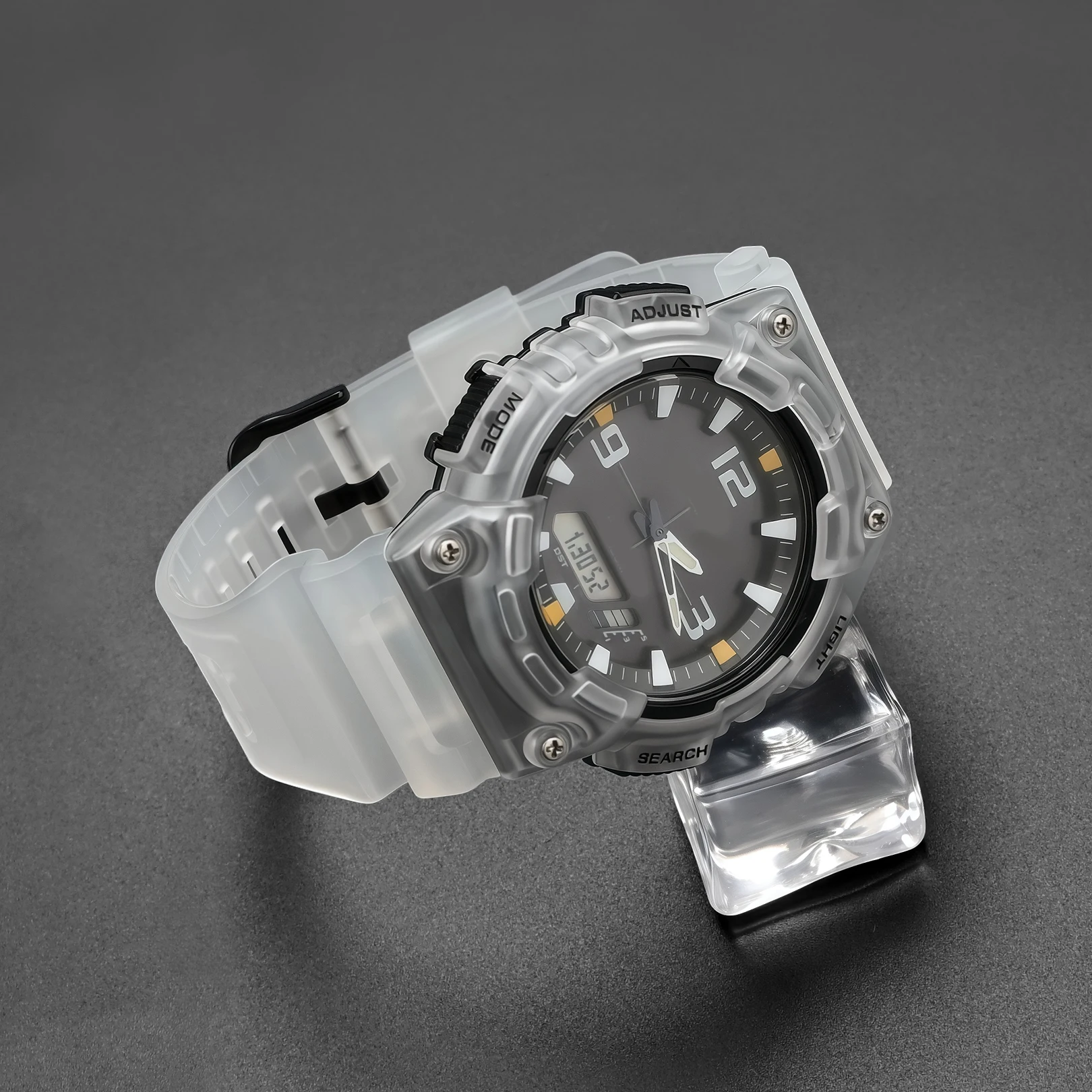 Durable Rubber Resin Sports Watch Band with Protective Shell