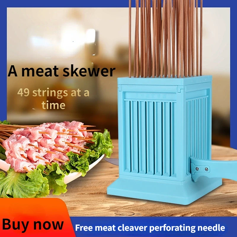 Meat Skewer Machine Bbq Grill Meat Skewer Machine Steel Barbecue