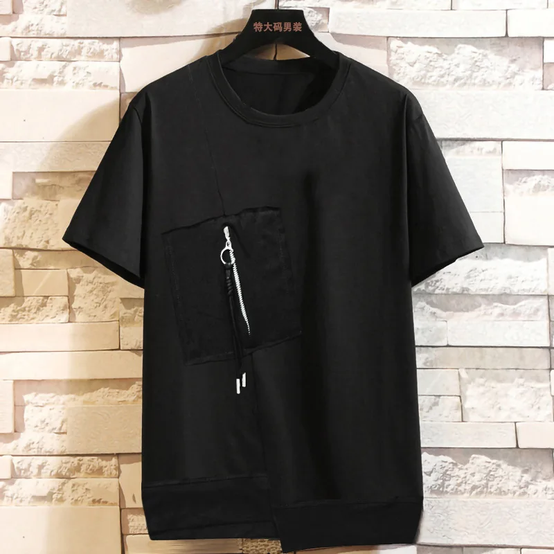 

Размера плюс мужская летняя большая Повседневная футболка с круглым вырезом и коротким рукавом 11xl 185 кг