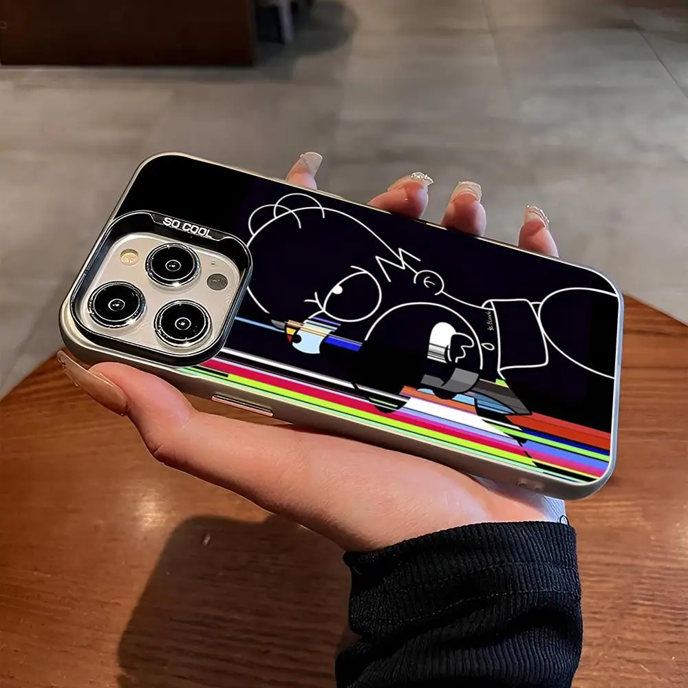 Silver Homer Simpson Phone Case – Funny Cartoon Protective Cover