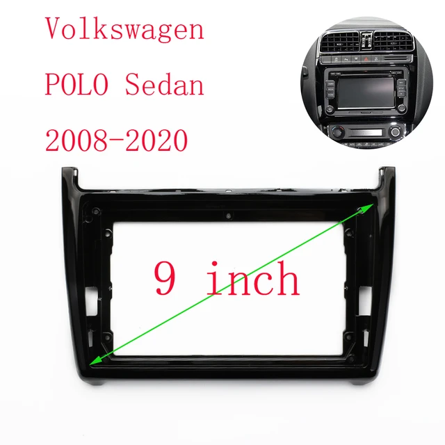 9 Inch Car Radio Fascias Frame For VW Volkswagen POLO Sedan 2008-2020 Stereo  Panel Dashboard Installation Trim GPS DVD Accessory - AliExpress