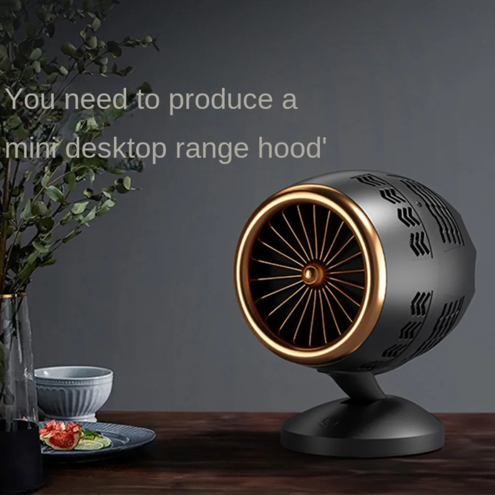 

Black Desktop Range Hood USB Charging Replaceable Core Smoking Machine Kitchen Gadgets Home Appliances Extractor Hood Camping