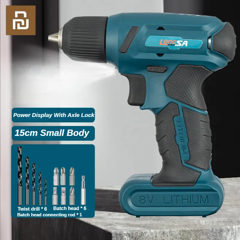 Xiaomi8VBrushlessElectricDrillHandMiniCordlessImpactDrills