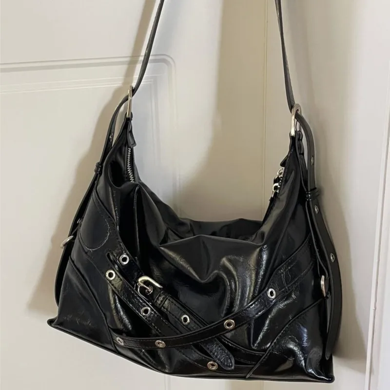 JIAERDI Hot Girls Black Underarm Shoulder Bags Female Fashionable Casual Crossbody Bags Female Versatile Messenger Bag 2025 New