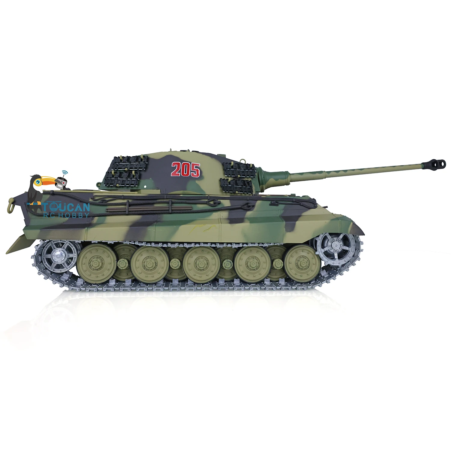 Upgraded 1/16 Heng Long 7.0 German King Tiger RC Tank Model 3888A Metal Tracks Idlers Sprockets Smoke Effect Toys TH17523 2
