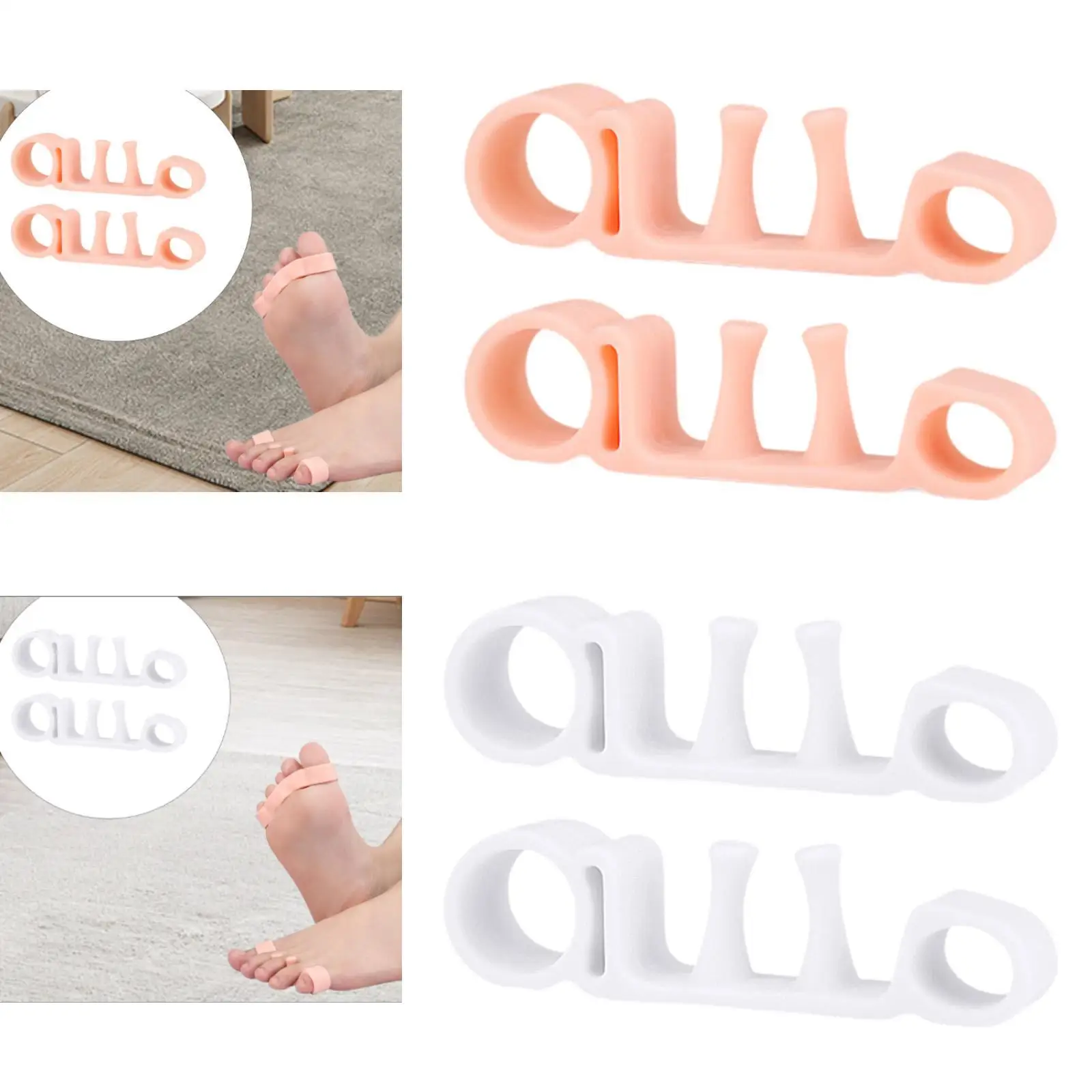 2 Pieces Toe Plint Separators Body Feet Aligners Kit for Boys Hammer Toes