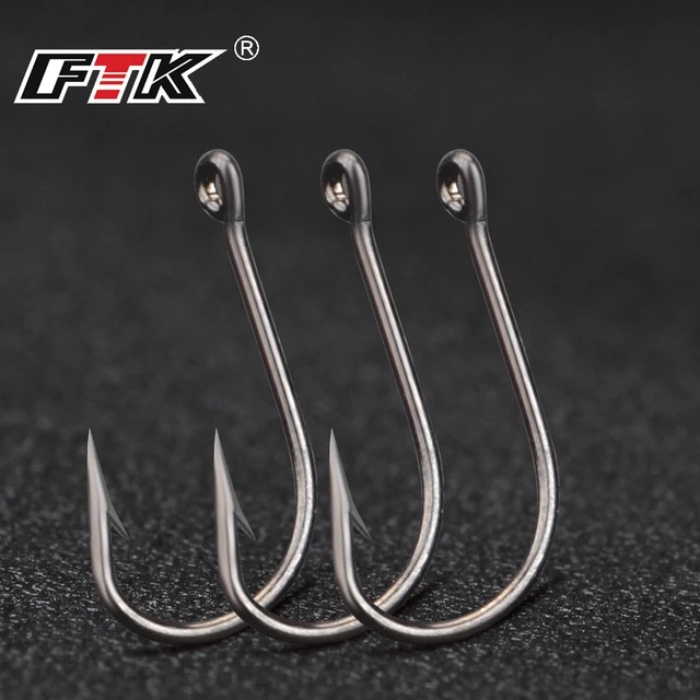 FTK 5pack Circle Carp Eyed Fishing Hook Size 3-12# Ring eye Japan Fishhooks Fishing  Hooks