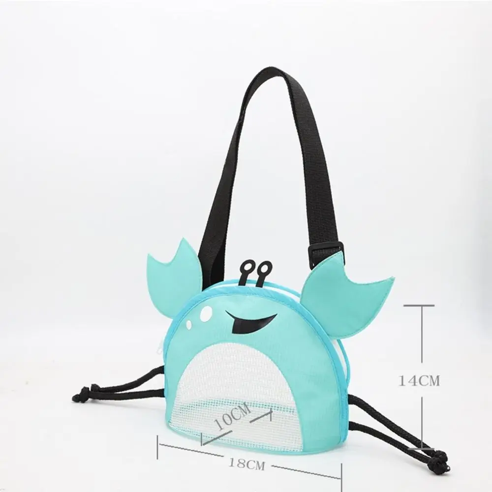 Beach Mesh Bag Cute Crab Shaped Shell Bags for Holding Beach Shell ,Toys Collecting Storage Bags for Kids Sand Tools Organizer 6